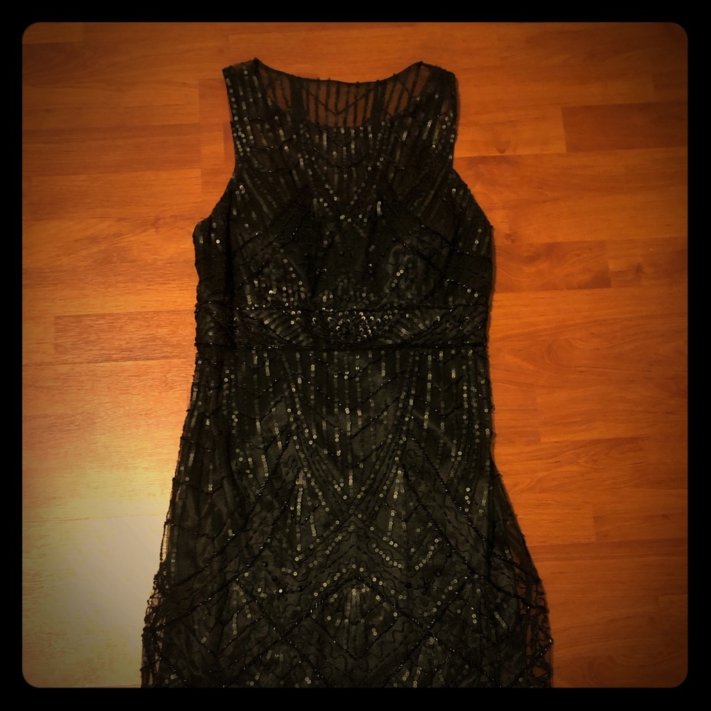 Sue Wong cocktail beaded dress